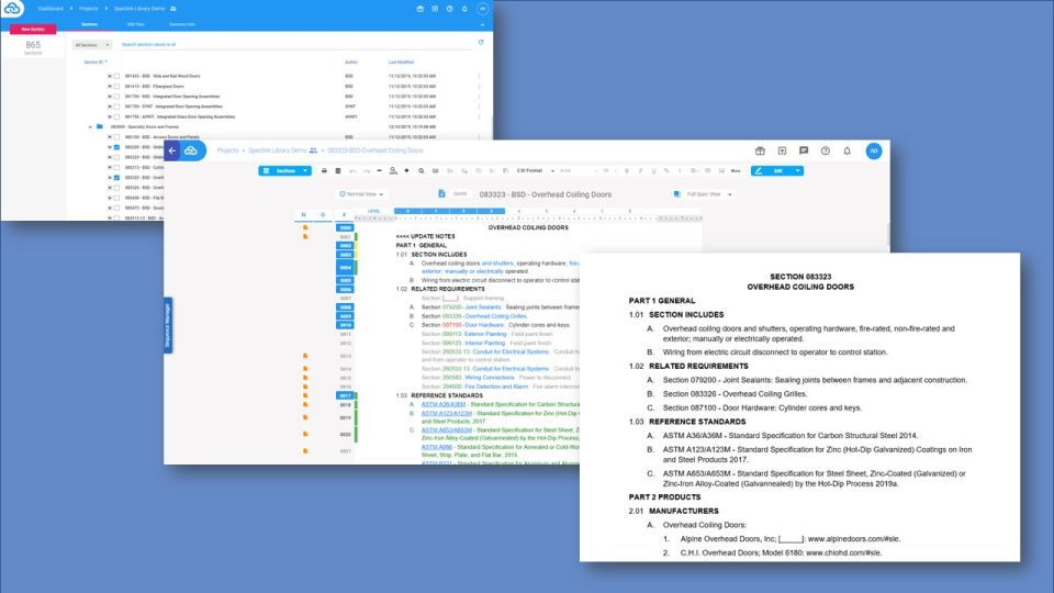 screenshot of RIB SpecLink